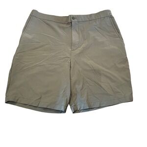 Banana Republic Sz 36 Quick Dry 9 Inch Hybrid Stretch Shorts Washed Olive‎ Green